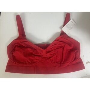 3 Pack Feelingirl Smooth Seamless Comfort Wireless Bra XXL Red